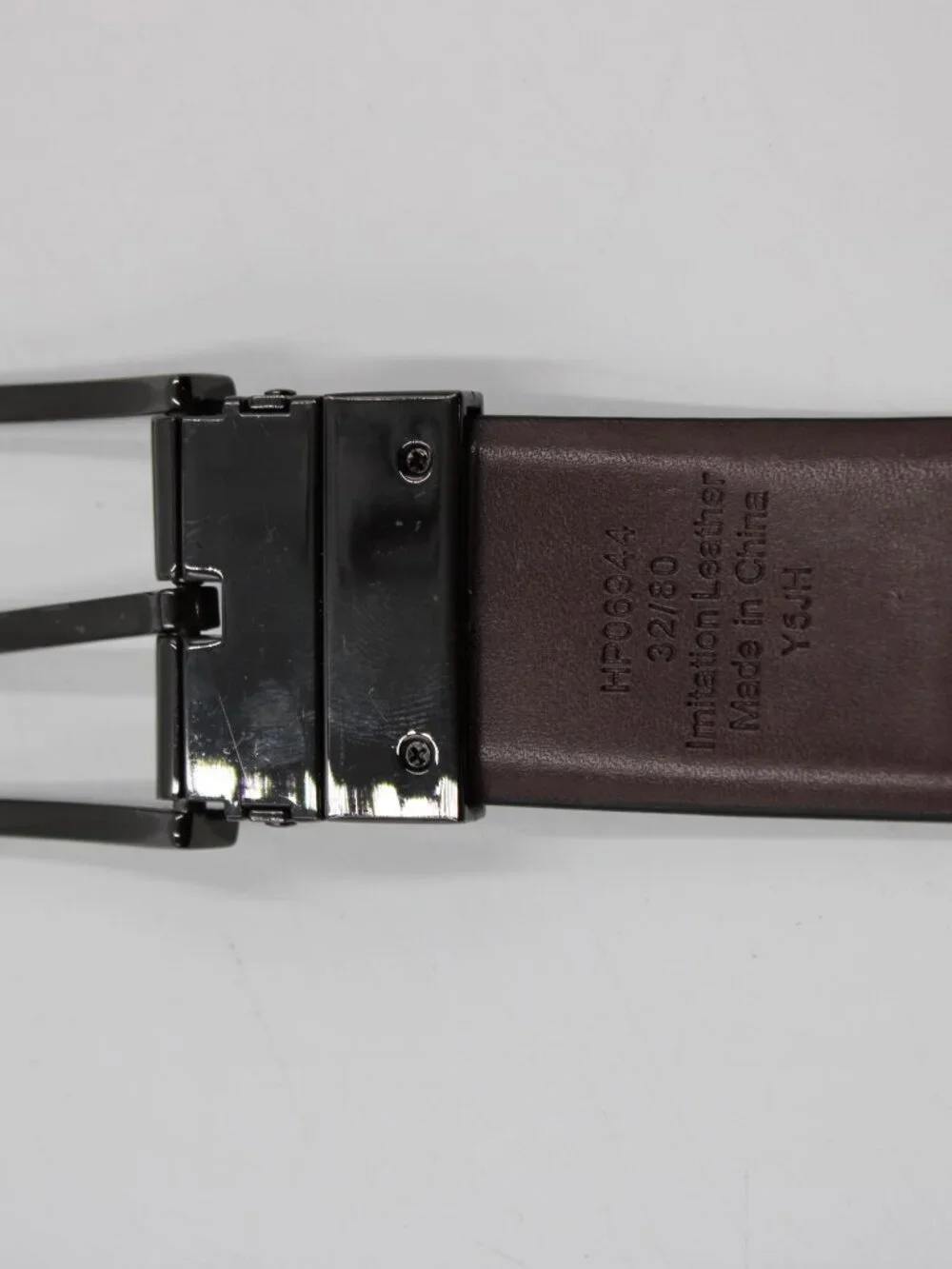 Perry Ellis Reversible Black Brown Belt Faux Leather 1 3/8